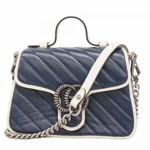 GUCCI White Leather GG Marmont Bag